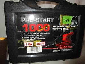 lot 143 image: Pro Start 1000 Heavy Duty Booster Cables