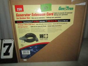 lot 157 image: Gentran Generator Extension Cord