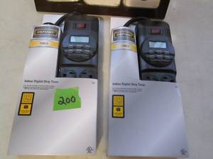 lot 200 image: Defiant Indoor Digital Power Strip wTimer