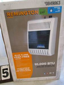 lot 225 image: Remington 10,000 BTU Vent Free Heater - Natural Gas