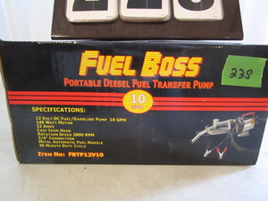 lot 228 image: Fuel Boss Portable Diesel Fuel Transfer Pump