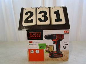 lot 231 image: Black &Decker Lithium-ion DrillDriver