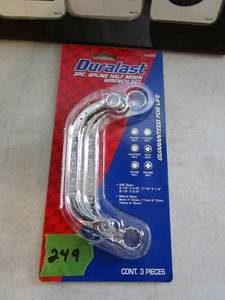 lot 249 image: DuraLast 3 Piece Spline Half Moon Wrench Set