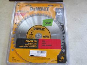 lot 352 image: DeWalt 10 Sawblade