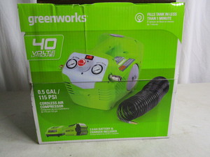 lot 256 image: Greeworks Cordless Air Compressor