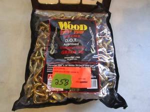 lot 258 image: Wood Tuff Tow Chain - 20 ft