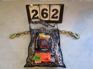 lot 262 image: Wood Tuff Tow Transport Chain - 20 ft