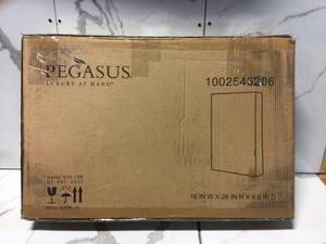 lot 6 image: Pegasus 16 in. W x 26 in. H Frameless Stainless Steel Recessed Mount Bathroom Medicine Cabinet