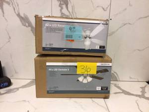 lot 36 image: Lot of Ceiling fans with light kits customer return see pictures