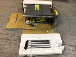 lot 108 image: Ryobi 15 Amp 10 in. Table Saw with Folding Stand open box customer returns see Pictures