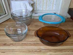 lot 347 image: Assortment of (6) Anchor Hocking Glass Mixing Bowls