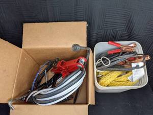 lot 100 image: Items Everyone Should Have in Their Car Jumper Cables, Jack, Tow Rope, and More