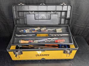 lot 97 image: Legion Industrial Tools Toolbox w Various Tools