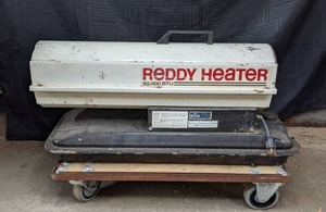 lot 21 image: Reddy Kerosene Heater 50,000 BTUs with Wheeled Cart