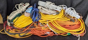 lot 68 image: Large Collection of Various Extension Cords and Power Strips
