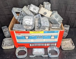 lot 58 image: Assortment of Wall and Ceiling Electrical Boxes