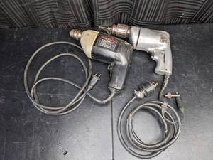 lot 60 image: Vintage Black & Decker 7190 Type 1 Corded Drill & Unknown Brand Corded Drill