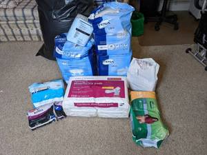 lot 209 image: Assortment of Incontinence Supplies Breathable Underwear, Absorbency Pads, Under Pads and More