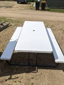 lot 81 image: Lifetime Folding Picnic Table with Bench Seats