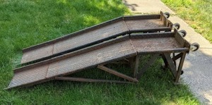 lot 115 image: Pair of Steel Car Ramps