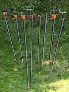 lot 119 image: Set of (8) Cast Iron Pipe Clamps