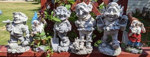 lot 111 image: Adorable Collection of (6) Garden Gnomes