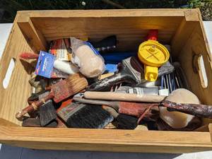 lot 270 image: Painting Supplies Crate Included
