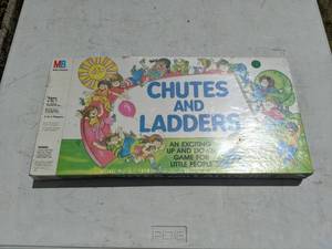 lot 261 image: Vintage Milton Bradley MB Chutes and Ladders Board Game