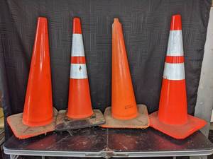 lot 437 image: Collection of (4) Orange Traffic Cones