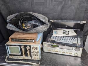 lot 418 image: Epson Elite 100 Plus Electric Typewriter, Video Master PAC Amplified Control System and Toshiba Digital Synthesizer Stereo Tuner