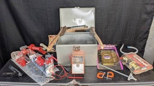 lot 244 image: Eclectic Collection of Garage items Kwikset, Cable Ties, Electrical, Wire Brush, Clamps, and More