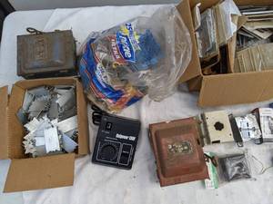 lot 423 image: Miscellaneous Electrical Supplies Switches, Outlet Receivers, Outlet Plates, Rail Power 1300, Project Enclosure and More