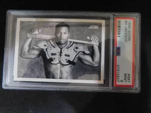 PSA 9 Mint 1990 Score Bo Jackson Black & White #697 Iconic Card