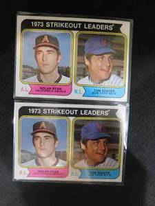 (2) 1974 Topps Strikeout Leaders Nolan Ryan & Tom Seaver #207