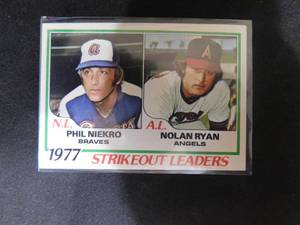 1978 Topps Strikout Leaders Nolan Ryan #206 HOFer