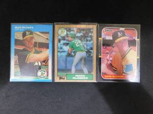 (3) 1987 Mark McGwire Rookies - Donruss, Topps & Fleer Update