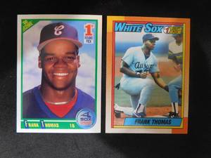 (2) 1990 Frank Thomas Rookies - Topps & Score HOFer