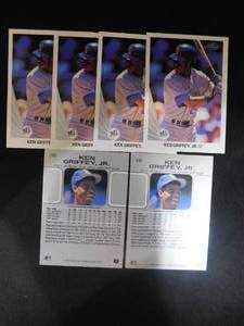 (6) 1990 Leaf Ken Griffey Jr. #245 HOFer