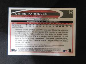 2012 Topps Chrome Autograph Chris Parmelee Rookie #162