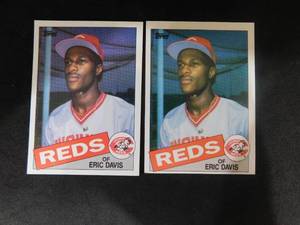(2) 1985 Topps Eric Davis Rookies #627