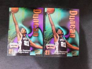(2) 1997 Skybox Z-Force Tim Duncan Rookies #111