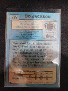1988 Topps Bo Jackson Rookie #327 LK