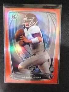 2014 Bowman Red Derek Carr Rookie #55 Serial #23199