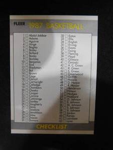1987 Fleer Basketball Checklist #132 LK