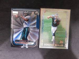 (2) 1999 Donovan McNabb Rookies - Topps & Playoff Momentum SSD LK