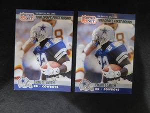(2) 1990 Pro Set Emmitt Smith Rookies #685 HOFer