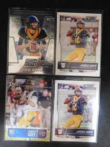 (4) 2016 Jared Goff Rookies - Score, Prestige & Prizm LK