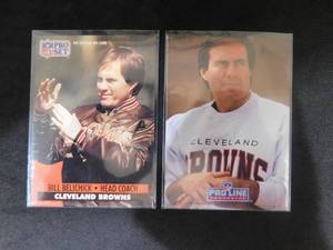 (2) 1991 Bill Belichick Rookies - Pro Set & Pro Line LK