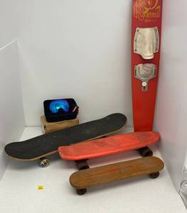 lot 30 image: Group Of Misc. Skateboards, Kids Water Ski And More