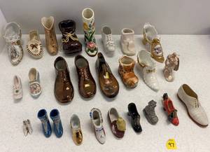lot 97 image: Group Of Misc. Ceramic Shoes